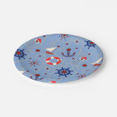 Patchwork Nautisch ontwerp Papieren Bordje (Gekanteld)