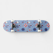 Patchwork Nautisch ontwerp Persoonlijk Skateboard (Horizontaal)