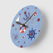 Patchwork Nautisch ontwerp Ronde Klok (Hoek)