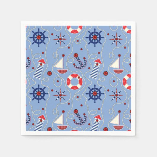 Patchwork Nautisch ontwerp Servet (Voorkant)