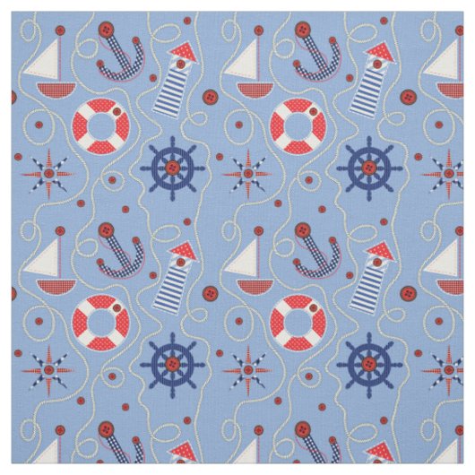 Patchwork Nautisch ontwerp Stof (Swatch)