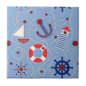 Patchwork Nautisch ontwerp Tegeltje (Voorkant)