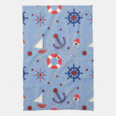 Patchwork Nautisch ontwerp Theedoek (Verticaal)