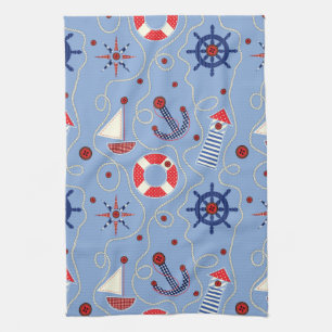 Patchwork Nautisch ontwerp Theedoek