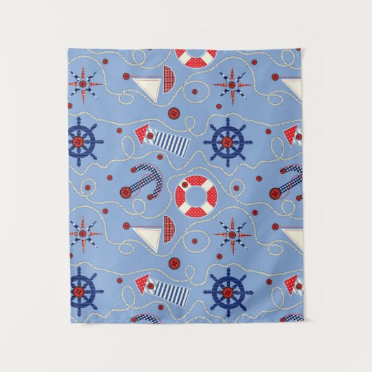 Patchwork Nautisch ontwerp Wandkleed (Voorkant)