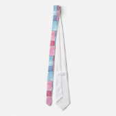 Patchwork Necktie, Pinks, Blues Stropdas (Achterkant)