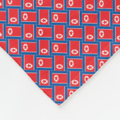 Patchwork Noord-Korea Vlag Patroon Fleece Deken (Hoek)