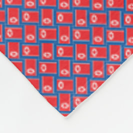 Patchwork Noord-Korea Vlag Patroon Fleece Deken