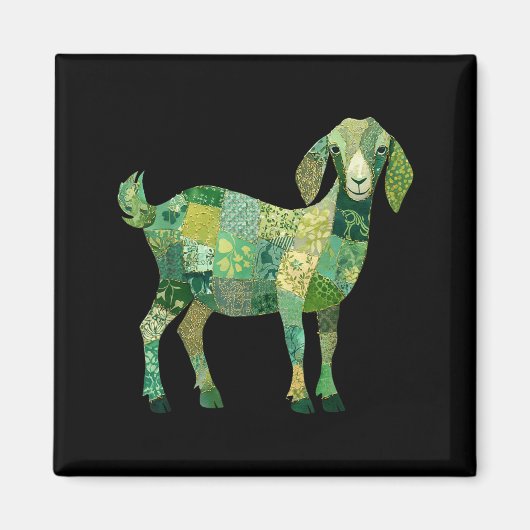 Patchwork Nubische melkgeit Magneet (Voorkant)