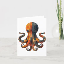 Patchwork Octopus Groeten Kaart