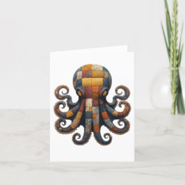 Patchwork Octopus Groeten Kaart