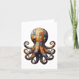 Patchwork Octopus Groeten Kaart