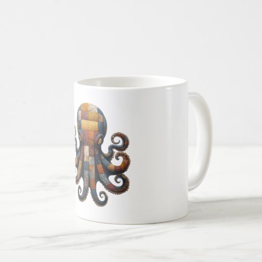 Patchwork Octopus Mok (Voorkant rechts)