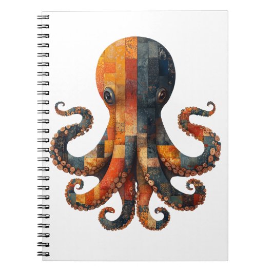 Patchwork Octopus Notitieboek (Voorkant)