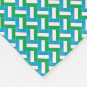 Patchwork Oezbekistan Flag Pattern Fleece Deken (Hoek)