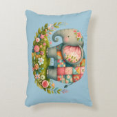 Patchwork Olifant Bloemenweide Charme Accent Kussen (Voorkant(Verticaal))