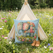 Patchwork Olifant Bloemenweide Charme Kussen