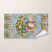 Patchwork Olifant Bloemrijke Weide Charme Bad Handdoek (Handdoek)