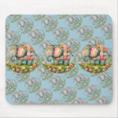 Patchwork Olifant Bloemrijke Weide Charme Muismat (Voorkant)