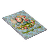 Patchwork Olifant Bloemrijke Weide Charme Notitieboek (Rechterzijde)