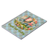 Patchwork Olifant Bloemrijke Weide Charme Notitieboek (Linkerzijde)
