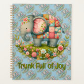 Patchwork Olifant Bloemrijke Weide Charme Planner (Voorkant)