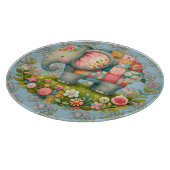 Patchwork Olifant Bloemrijke Weide Charme Snijplank (Hoek)