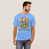 Patchwork Olifant Bloemrijke Weide Charme T-shirt (Voorkant volledig)