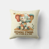 Patchwork Olifant “Sterk Groeiend Kussen (Achterkant)