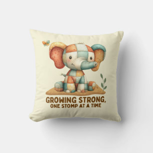 Patchwork Olifant “Sterk Groeiend Kussen