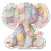 Patchwork olifant Sticker (Voorkant)