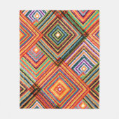Patchwork ontwerp met Aztec Squares. Fleece Deken (Voorkant)