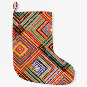 Patchwork ontwerp met Aztec Squares. Kleine Kerstsok