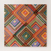 Patchwork ontwerp met Aztec Squares. Legpuzzel (Horizontaal)