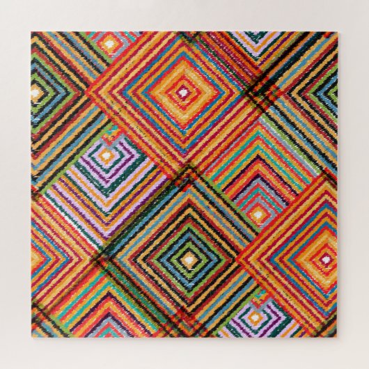 Patchwork ontwerp met Aztec Squares. Legpuzzel (Horizontaal)