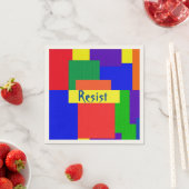 Patchwork Ontwerp Regenboog Resist Papieren servet (Insitu)