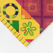 Patchwork-ornamentelijnen vrezen de textielboho vi fleece deken (Hoek)