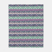 Patchwork-ornamentelijnen vrezen de textielboho vi fleece deken (Voorkant)