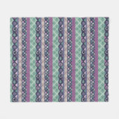 Patchwork-ornamentelijnen vrezen de textielboho vi fleece deken (Voorkant (Horizontaal))