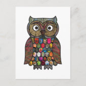 Patchwork Owl Briefkaart (Voorkant)