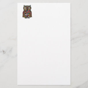 Patchwork Owl Briefpapier