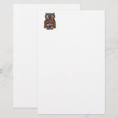 Patchwork Owl Briefpapier (Voorkant / Achterkant)