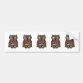 Patchwork Owl Bumpersticker (Voorkant)