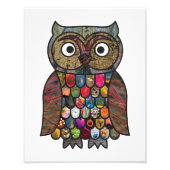 Patchwork Owl Foto Afdruk (Voorkant)