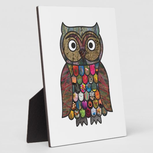 Patchwork Owl Fotoplaat (Zijkant)