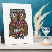 Patchwork Owl Fotoplaat (Zijkant)