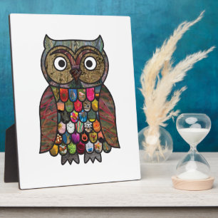 Patchwork Owl Fotoplaat