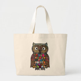 Patchwork Owl Grote Tote Bag