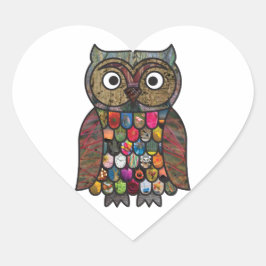 Patchwork Owl Hart Sticker