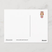Patchwork owl harten briefkaart (Achterkant)